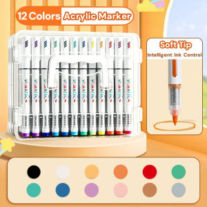 84 Colors Direct Liquid Acrylic Marker Set Large Capacity Straight liquid soft head Marker Painting Art Supplies