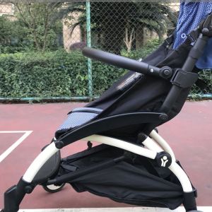 BISCUSM Solid Color Glossy EVA Handlebar OX Cloth Zipper Armrest Bumper Bar Leather Cover Handle Baby Stroller Accessories Pushchair Front Bumper