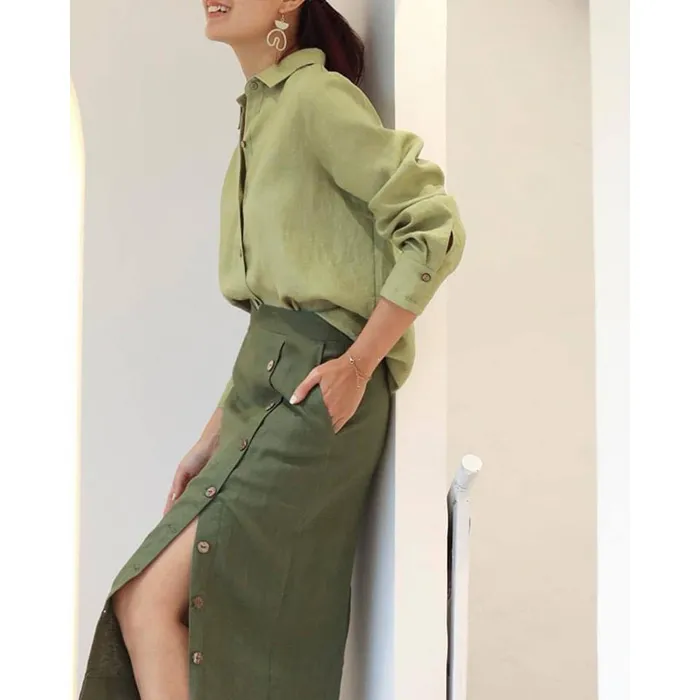 Chân váy kaki. 3 màu đen- trắng - xanh rêu. Hot hit mùa hè 2019. 3 size  S-M-L | Shopee Việt Nam