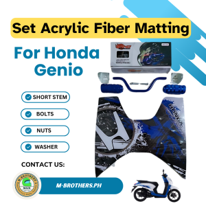 (SET) HONDA GENIO ACRYLIC FIVER MATTING WITH SHORT STEM SLIDER