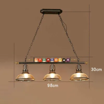 SUPERSS Creative Nordic billiard table chandelier Attic decoration Home light retro industrial chandelier Gifts LED light Restaurant Bar Cafe Club clothing Glass chandelier