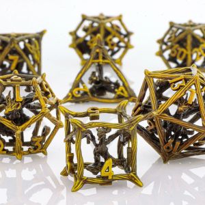 DND Hollow D&D Metal Dice7 pcs Polyhedral Dice For Dungeons and Dragons D And D Dice Games Set for RPG MTG Dragon Dice Gift