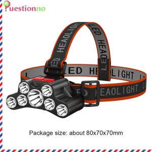 Outdoor Headlamp with 7 LED Lights USB Rechargeable Perfect for Hiking and Camping Adventures