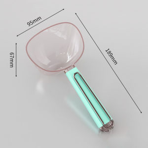 Rice Flour Beans Cereals Measuring Scoop Measuring Spoon Long Handle Kitchen Scale Spoon With Stainless Steel Clip