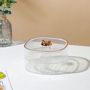 Mainland Toples Acrylic Makanan Kotak Kontainer Makanan Tempat Penyimpanan Makanan Ringan Biskuit Permen Coklat Buah Serbaguna Toples Kue Kering Lebaran HSB659