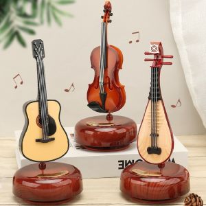 Amazthing Instruments Rotating Music Box/Kotak Musik (Violin Lube and Guitar) Birthday Gift旋转乐器音乐盒