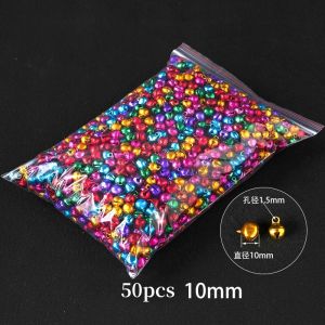 (50 PCS) Lonceng Warna Warni 10MM Kelintingan Multifungsi Lonceng Kuningan Bell lonceng Warna Warni