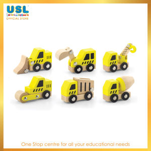 Construction Vehicles 6 pcs - Early Learning & Educational Toys & Pretend Play & Dramatic Play & Role-Play