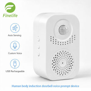 Finelife Door sensor human body sensing doorbell voice prompt device welcome doorbell reminder alarm