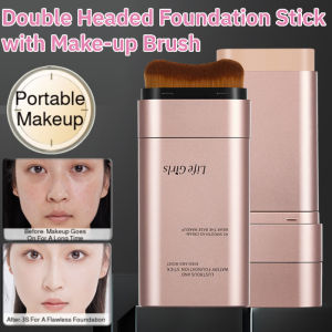 Foundation Stick Dual Head Lightweight Concealer Concealer Thin and Light Liquid Foundation Natural and Clear Fit No Trace Lasting Double Head双头带刷子粉底棒