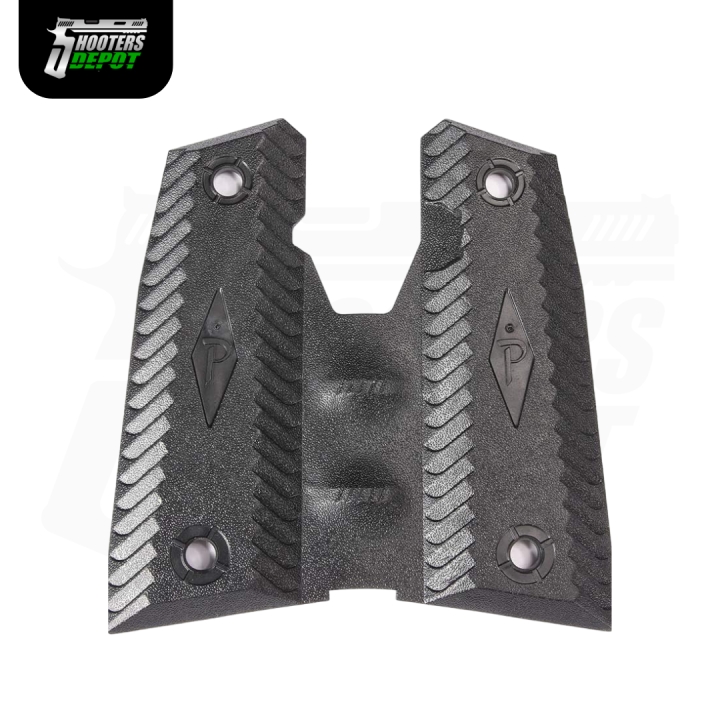 Pachmayr Diamond Pro Series Grips For Ruger LCR - Black Rubber With Finger Grooves, Improved Grip & Comfort