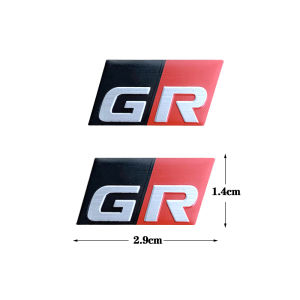 Applicable To Toyota GR Logo Car Rear Badge Sticker TOYOTA GAZOO Interior Dashboard Center Console Aluminum Car Sticker