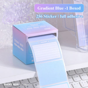 256Pcs Creative Gradient Color Pull-out Sticky Notes Student Multi-functional Tearable N Times Stickers DIY Notebook Decoration Material 抽取式便签纸 便利贴