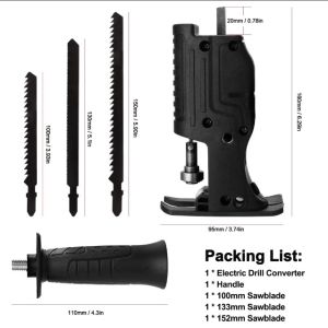 [NEW] Jigsaw Conversion Adapter Kit | High-Sharpness Adjustable Power Drill to Jigsaw Conversion Kit Cutting Tool with 360° Rotation and Auxiliary Handle