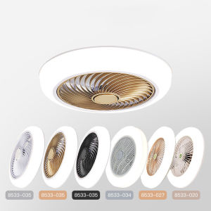 Smart 55cm led ceiling fan with light remote control fan household light lighting bedroom living mute 220v application smart dimming LED fan [YJ]