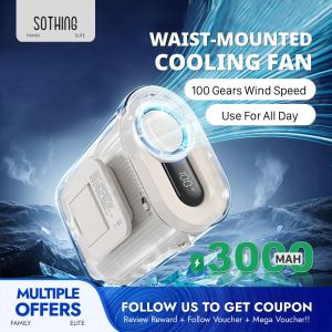 Sothing Neck Fan Portable Fan Waist Fan Long Battery Life Mini Fan