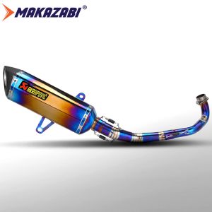 ZONTES 350E motorcycle exhaust system modification Exhaust slip on pipe full titanium alloy  Carbon fiber for ZONTES 350E