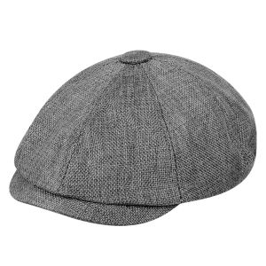 Nam Thường Ngày sọc Mũ beret len mũ giày kiểu Anh phong cách cổ điển Retro Mũ Newsboy mùa xuân và mùa Thu phổ cap giải trí thể thao Mũ che nắng