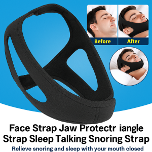 Triangular Anti Snoring Chin Strap Improve Mouth Breathing Belt Adult Sleep Belt Comfortable And Pressure Free Chin Strap三角形下巴托止鼾带