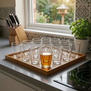 Ly rượu việt nhật khay 20 ly uống rượu chất liệu nhựa nguyên sinh cao cấp an toàn khi sử dụng Đức Huỳnh DN139