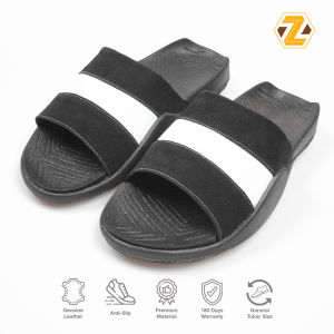 ZEGER Sandal Casual Pria Kulit Slip on Selop - Slider NXZ 005