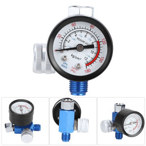 【New Arrivals】G1/4 Air Pressure Regulator Gauge Aluminium Alloy Adjustable Spray G-un Air Tool Spray Paint Tool Accessory