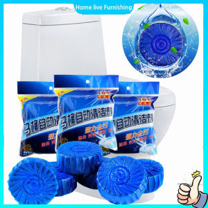 50Pcs Toilet Cleaner Automatic Flush Bleach Toilet Bowl Cleaner Stain Remover Flush Deodorizes Tab Tank Bathroom Accessories