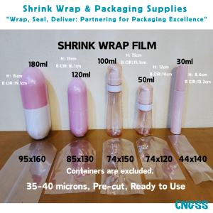 200pcs Shrink Wrap Plastic Packaging Shrinkable Plastic Seal Film for Spray Cap Bottle Container