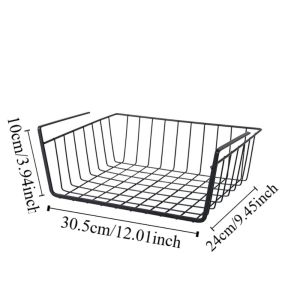 YUNAFIN Phổ thông Giỏ đựng đồ dưới bàn Đa năng Tiết kiệm không gian Giỏ lưới treo Bền Sức chứa lớn Giá đựng sắp xếp Đồ sắp xếp nhà bếp