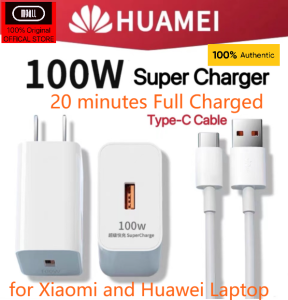 MGALL 100% ORIGINAL 5G for 5G Huawei HONOR 100W Super Fast Charger & 6A USB Type C Charging Cable Set Wall Charger For Xiaomi and Huawei Laptop 1METER 2METER 5G Super Fast SET