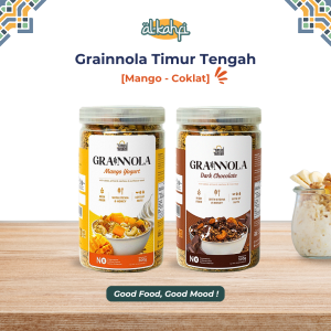 [PAKET 2] Grainnola Timur Tengah 500 Gr Granola With Almond Mete | Sereal Diet Oatmeal Sarapan Sehat