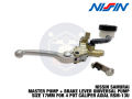 NISSIN SAMURAI MASTER PUMP + BRAKE LEVER UNIVERSAL PUMP SIZE 17MM FOR 4 POT CALIPER AXIAL RSM- 13U. 