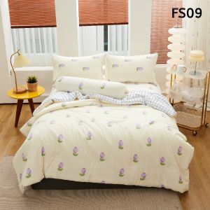 [FS09 紫色郁金香] 2500TC Luna Milk Bedsheet 牛奶丝棉床单