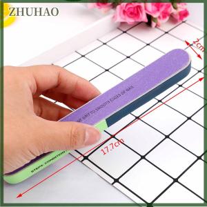 ZHUHAO 1pcs sáng tạo in ấn móng tay tập tin chà nhám cát sáu mặt đánh bóng tập tin móng tay công cụ