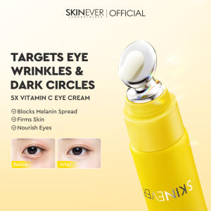 SKINEVER 5X Vitamin C Eye Cream Brightening Dark Circles Anti-Wrinkle Eyes Up Lifting Hydrating & Firming For Puffy Eyes & Fine Lines