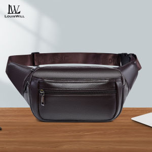 LouisWill Fashion Chest Bag Mens Waist Bag Waterproof PU Bag Sports Bag Large Capacity Phone Bag Casual Bag Cross Body Bag Outdoor Fitness Bag Travel Bag Cycling Bag Business Bag