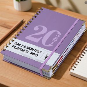 UNQIN Yearly Schedule 2027 a5 Planner 320 Pages 12-Month Hardcover Notebook Easy To Use Time Management Office Work Planner School Supplies