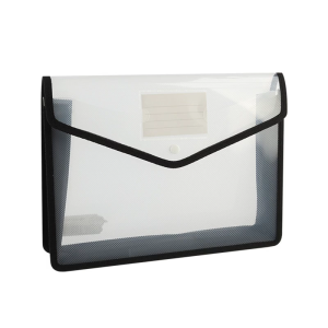 File Folder Wallet Horizontal/Vertival Folder with Label Window Snap Button Closure Water Resistant Document Organizers
