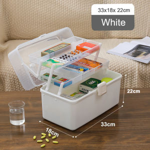 3 Layers First Aid Kit Medicine Cabinet Portable Medicine Storage Box Plastic Home Medical Box