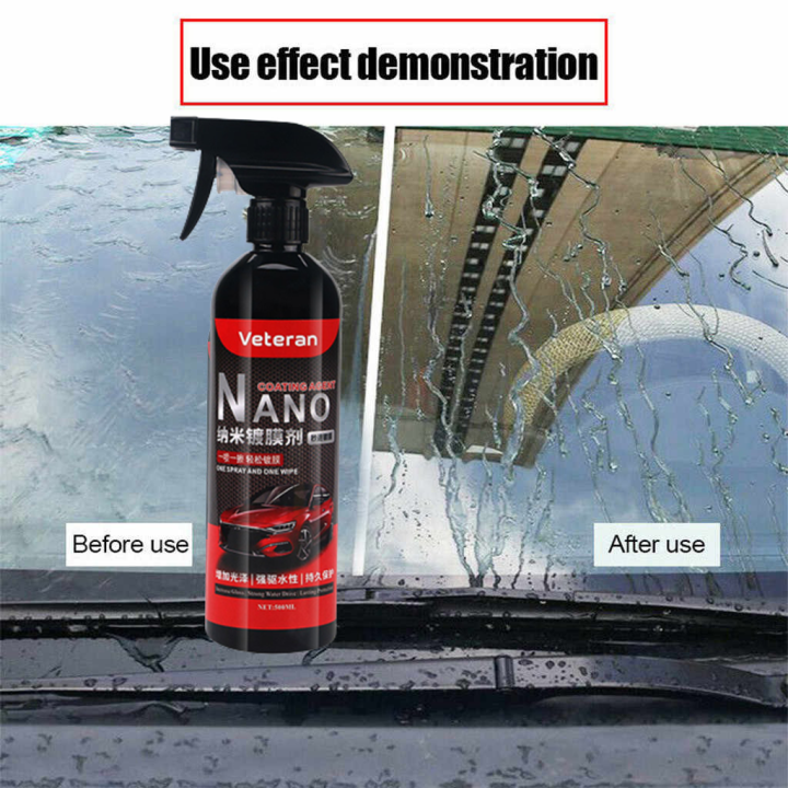 【100% Original 】Car wax spray Car coating spray 500ML Ceramic coating for car Car paint For Cleaning and Shining Car Nano Ceramic Coating for Car Waterproof Wax for Car Universal Motorcycle and Car Coating Spray