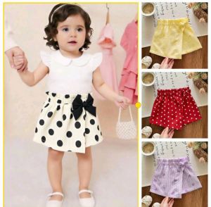 BB..KPC Summer Casual Girl Toddler Ribbon Skort - super ganda - fabric from abroad - cotton fabric - timeless piece - casual office or party - classic piece - super kapal ng tela - hindi kayo magsisi Our aim is to produce quality clothes - premium fab