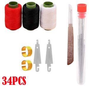 JING 31/34/37PCS Đa năng Bộ dụng cụ may vá May dễ dàng với trên cùng may chăn Bền bỉ Bộ và chỉ dành cho may chăn