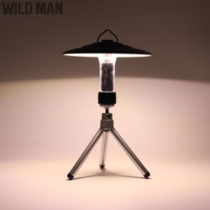 Rechargeable Camping Light with Shade 2600mAh Battery and Tripod for Backpacking and Emergency Use