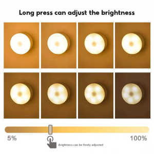 Tap Push Lamp Night Light USB Rechargeable Stick-on Push Light Wireless Cabinet Counter Mini Night LED Lighting Tricolor light