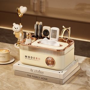 NCNC Chống bụi Hộp khăn giấy Chống nước Sự sang trọng nhẹ nhàng Hộp đựng mỹ phẩm Dễ thương Phân đoạn Kho lưu trữ điều khiển từ xa Phòng khách