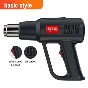 REAIM 2000W Electric Hot Air Adjustable Temperature Heat for Shrink Packaging & DIY