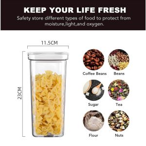 MyKitchen Stackable Kitchen Sealed Jar Food Storage Box For Multigrain Kitchen Jars With Lids