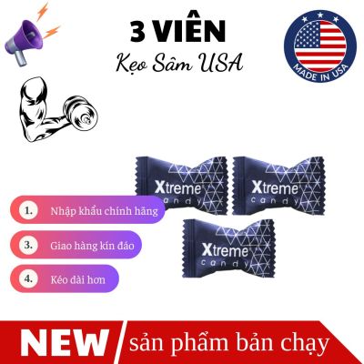 Hộp Kẹo Hồng Sâm Xtreme Vị Cà Phê USA - 3 Viên Gói Đơn Cao Cấp