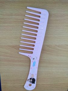 Lược răng thưa đại - lược xù đại có họa tiết chuyên chải tóc xoăn tóc rối