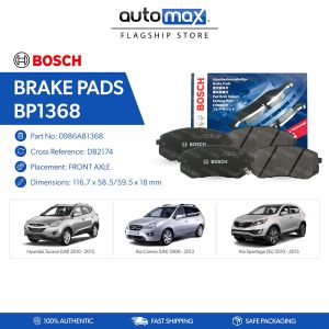 Bosch Brake Pads BP1368 (DB2174) FRONT for Hyundai Tucson 2010 - 2015 Kia Carens 2006 - 2012 Sportage 2011 - 2015